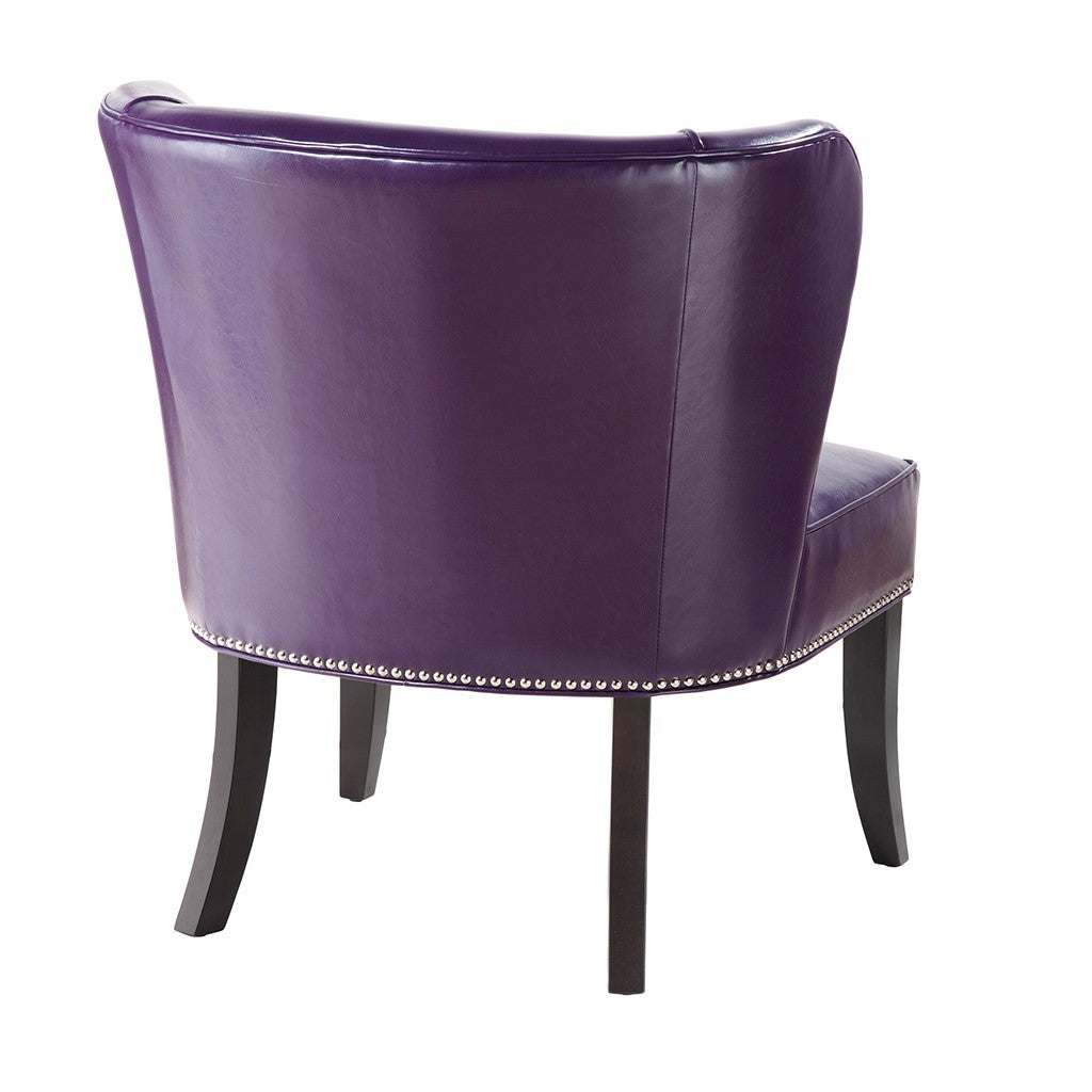 Hilton Armless Purple Accent Chair