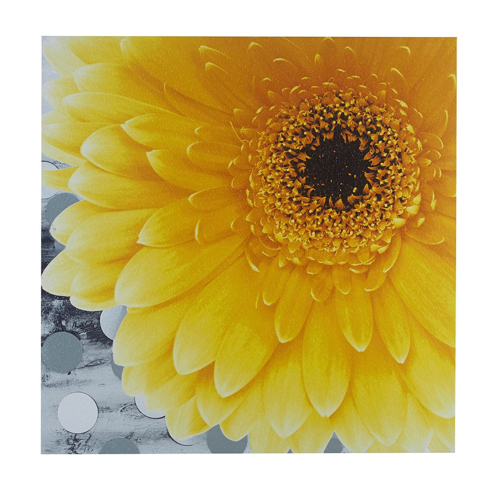 Vibrant Yellow Gel Coated Canvas