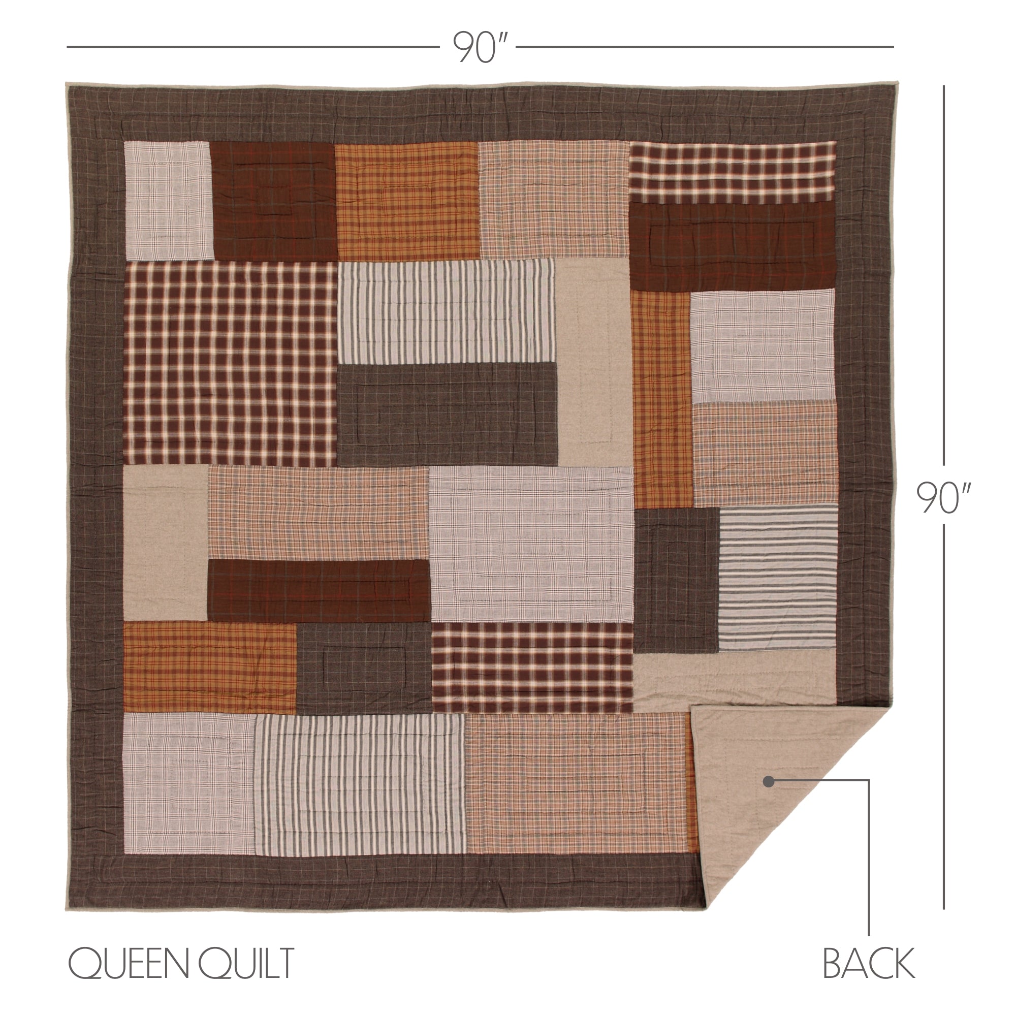 Rory Queen Quilt 90Wx90L