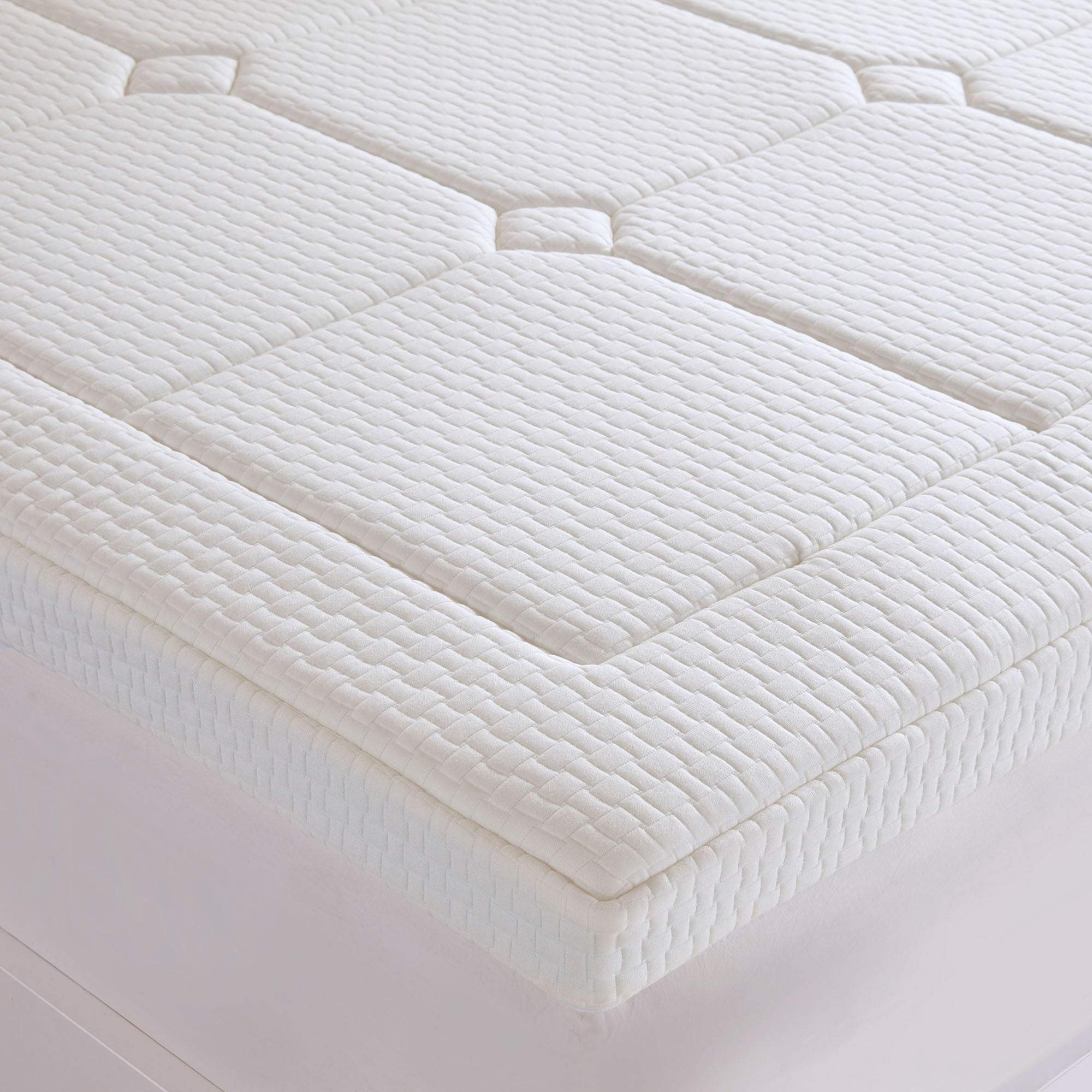 3" Quilted Memory Foam White Mattress Topper Mattress Topper By Olliix/JLA HOME (E & E Co., Ltd)