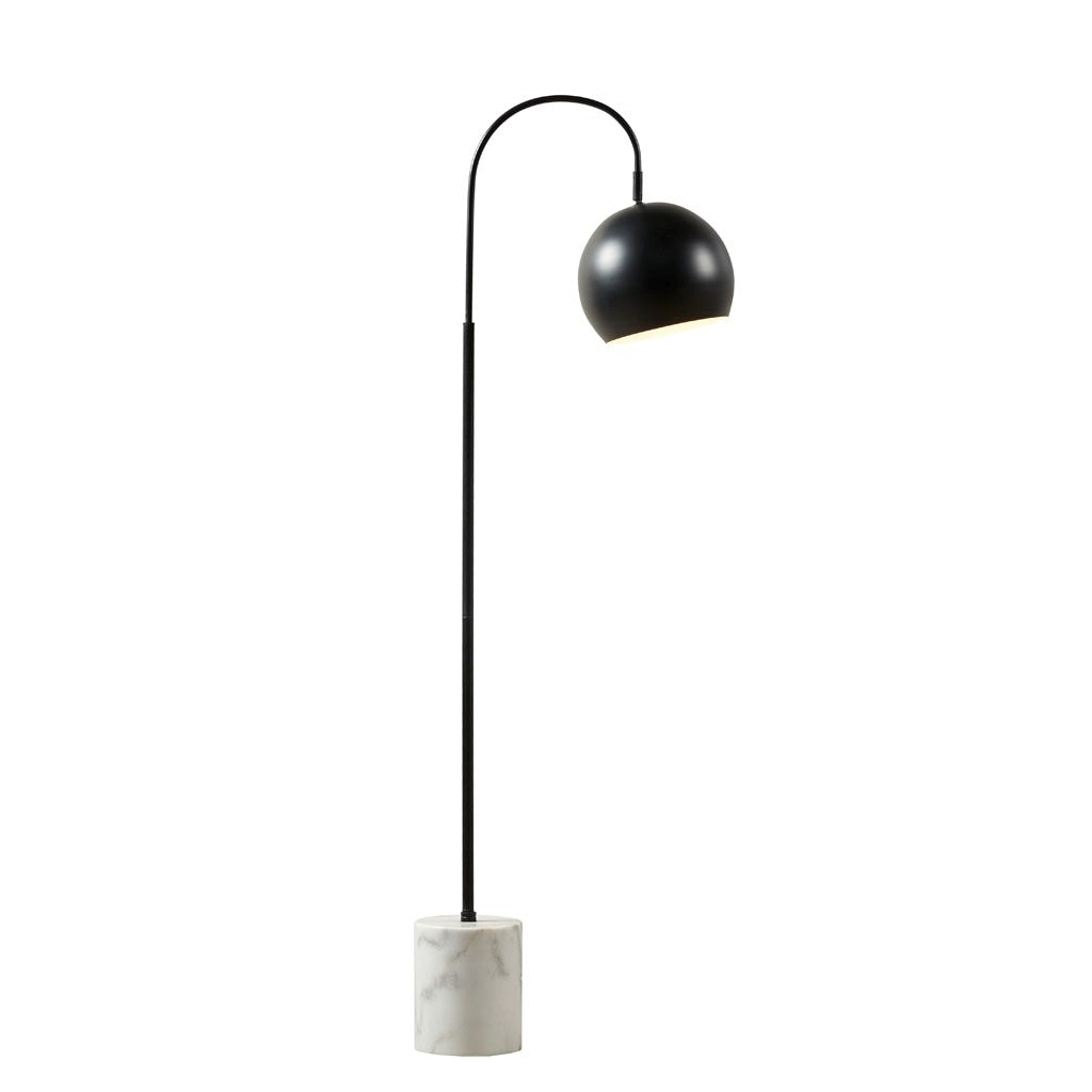 Halsey Mid-Century Black Floor Lamp