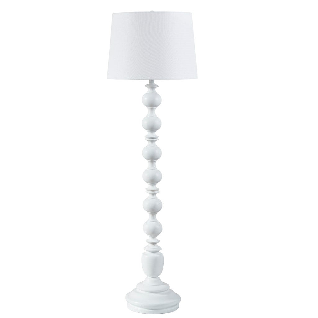 Astoria Column White Floor Lamp