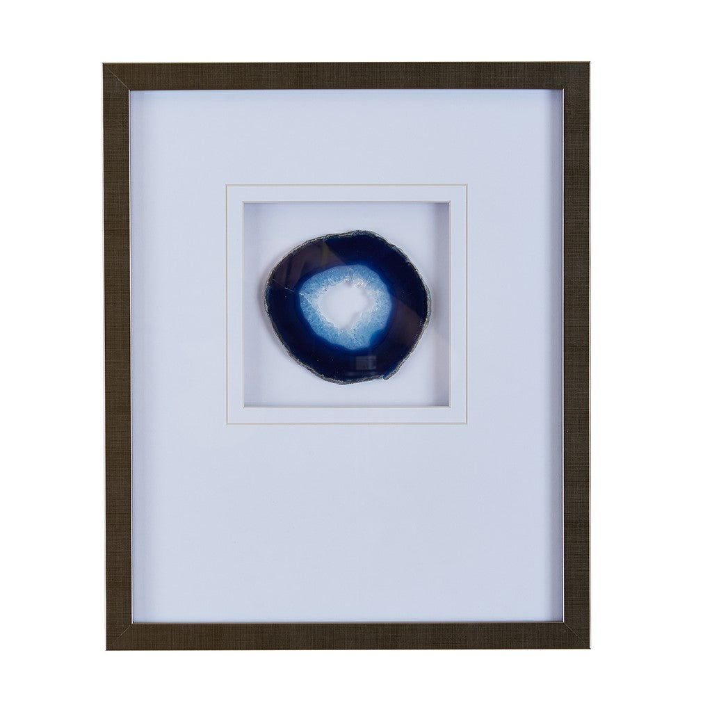 Natural Agate 100% Real Stone Framed Graphic (4" Agate)