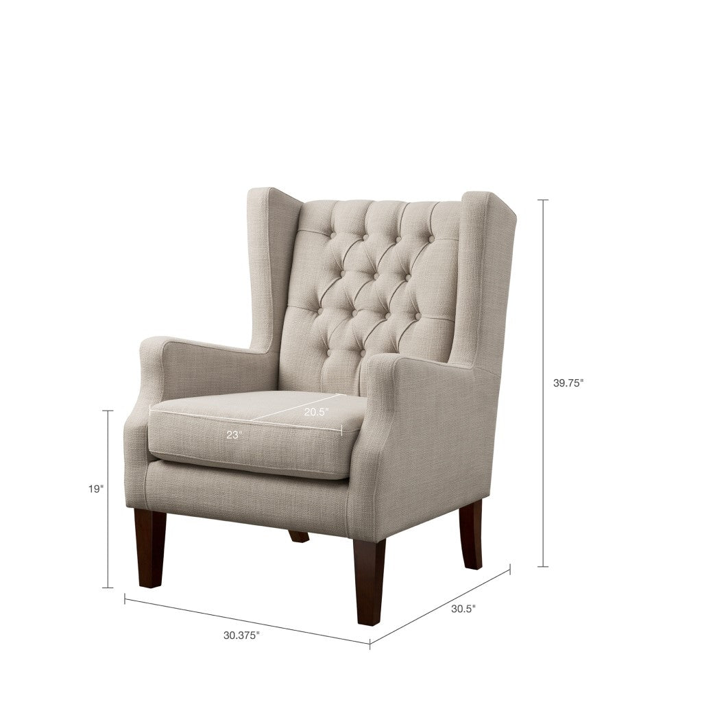 Maxwell Button Tufted Wing Chair